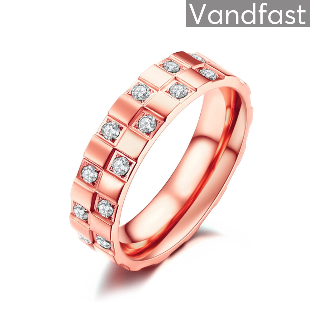 Annebrauner Chess Rosewhite Ring - Vandfaste Smykker