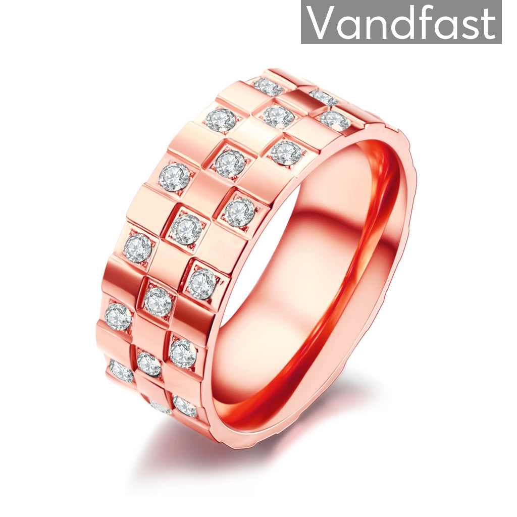 Annebrauner Chess Rosewhite Ring - Elegant og Vandfast Smykke