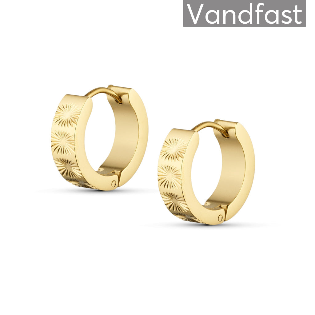 Annebrauner Chunky Sun Creole Øreringe - 18K Forgyldt Smykke