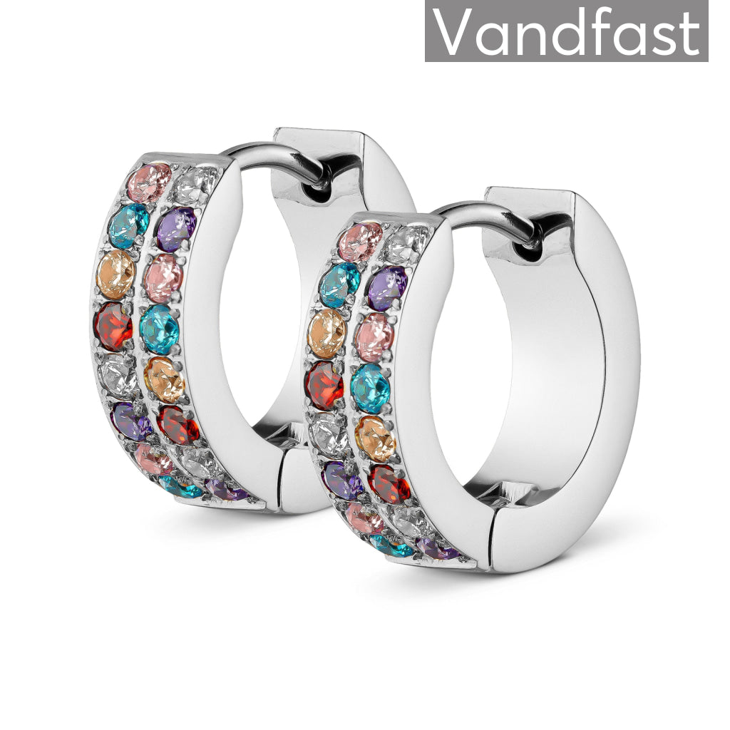 Annebrauner Creole Double Line Multicolor Øreringe - Eksklusiv Æske