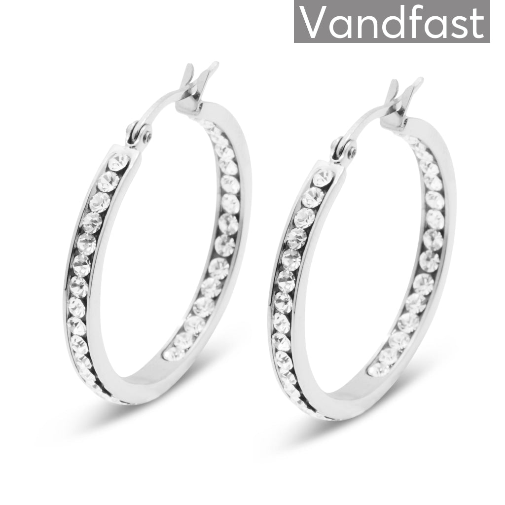 Annebrauner Creole Thin Small øreringe med CZ zirkoniaer