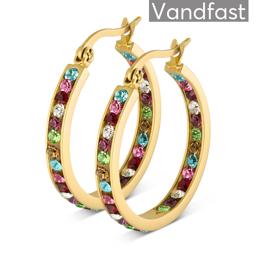 Annebrauner Creole Thin X-Small Multicolor øreringe 18k