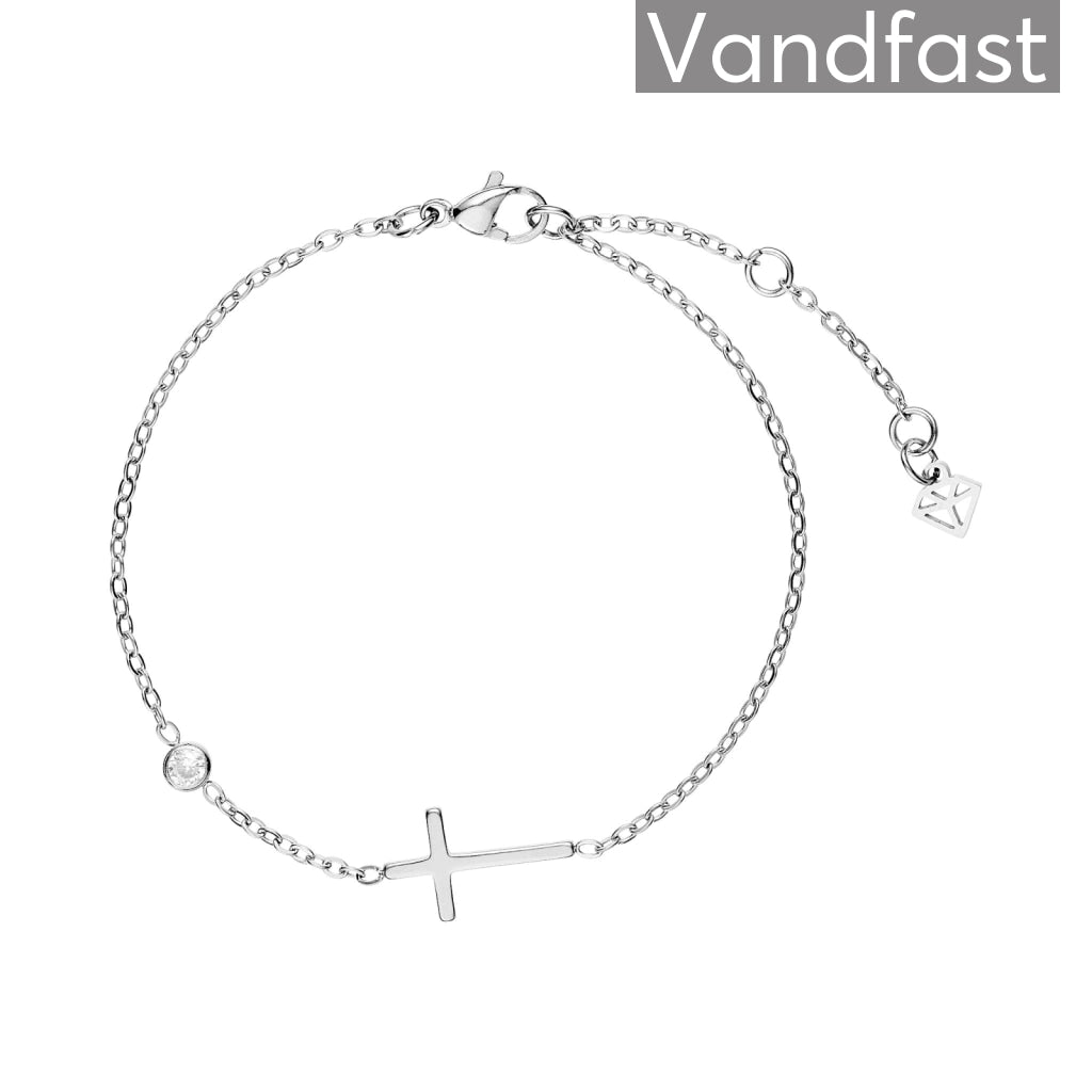 Annebrauner Cross Zirconia Armbånd i eksklusiv æske