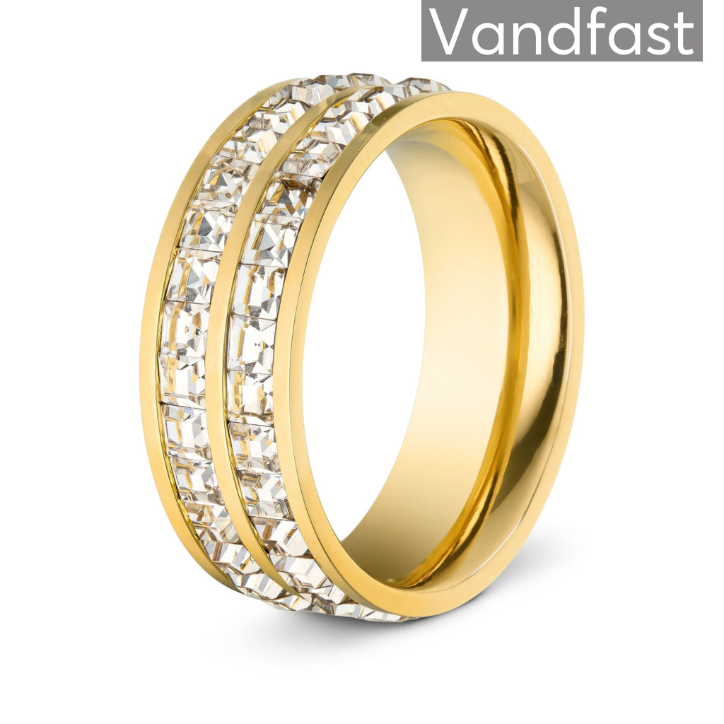 Annebrauner Eksklusiv 18k Guldbelagt Ring med Zirkonia