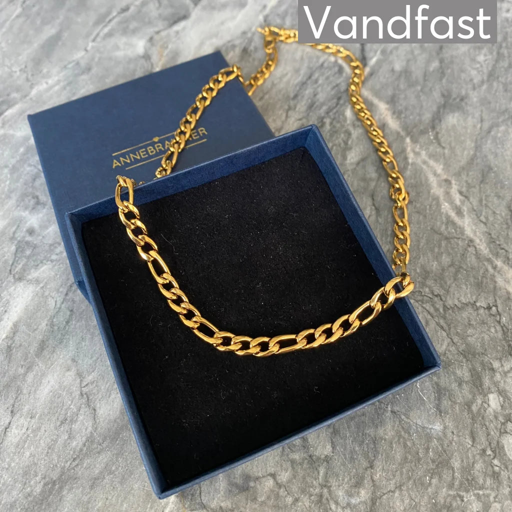 Annebrauner Figaro Halskæde 50 cm – 18k Guldbelagt Elegance