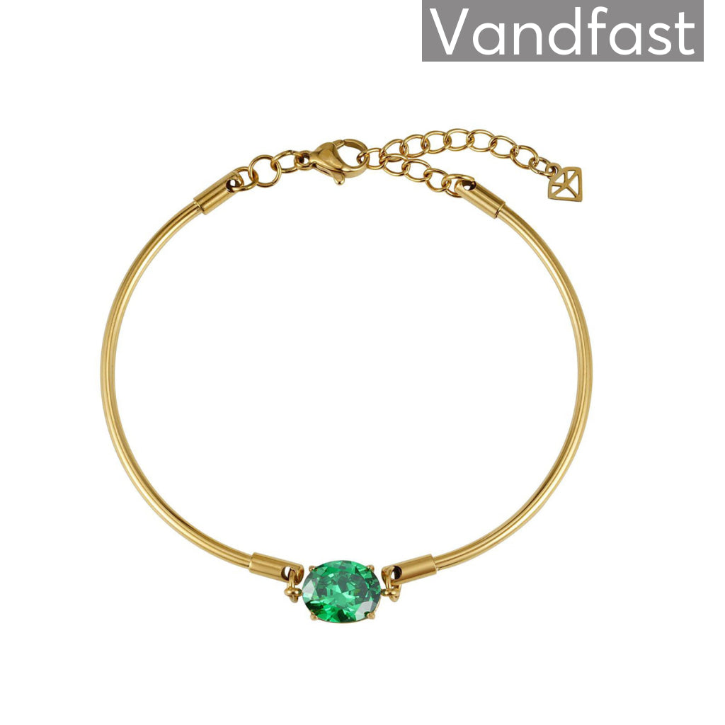 Annebrauner Flora Green Armbånd - 18k Guldbelagt Smykke