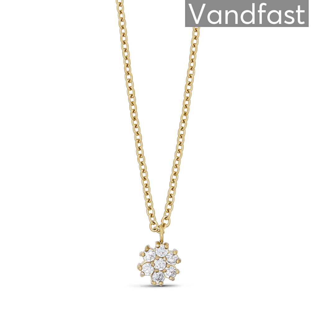 Annebrauner Flower Halskæde 18k Guldbelagt - Elegance i Smykke