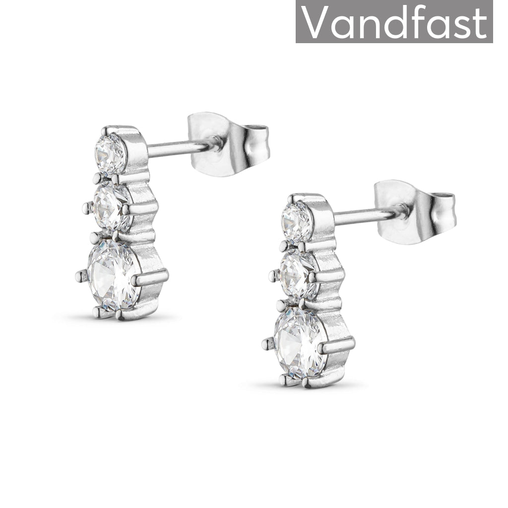 Annebrauner Genova øreringe med funklende zirkoniaer