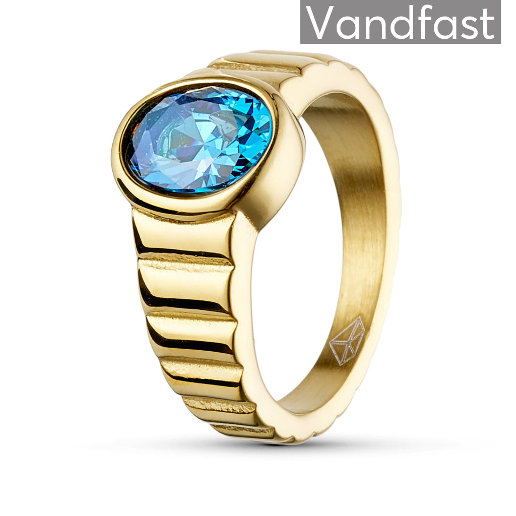 Annebrauner Imperial Sapphirering i 18k Guldbelægning