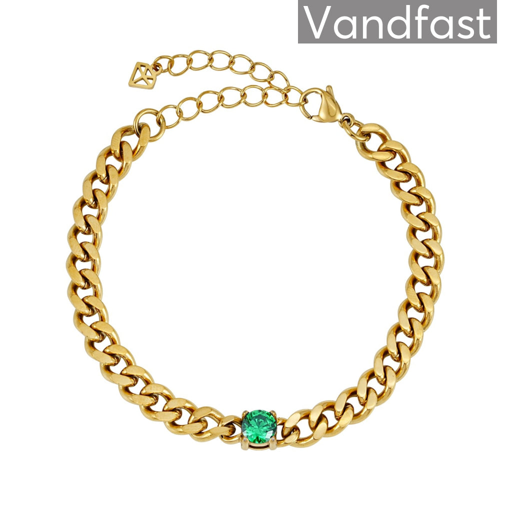 Annebrauner Panzer Green Armbånd - 18k Guldbelagt Smykke