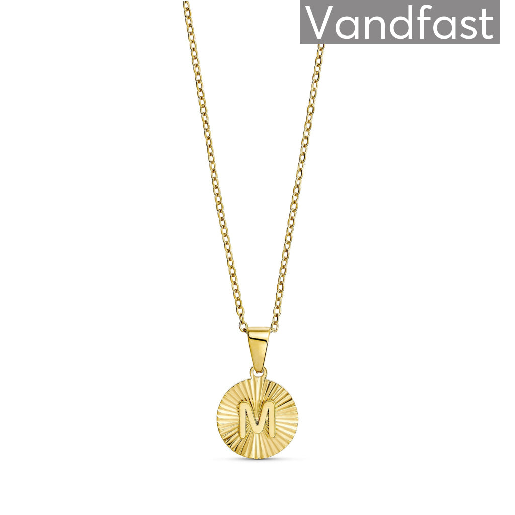 Annebrauner Solstråle Bogstav Halskæde - 18k Guldbelagt