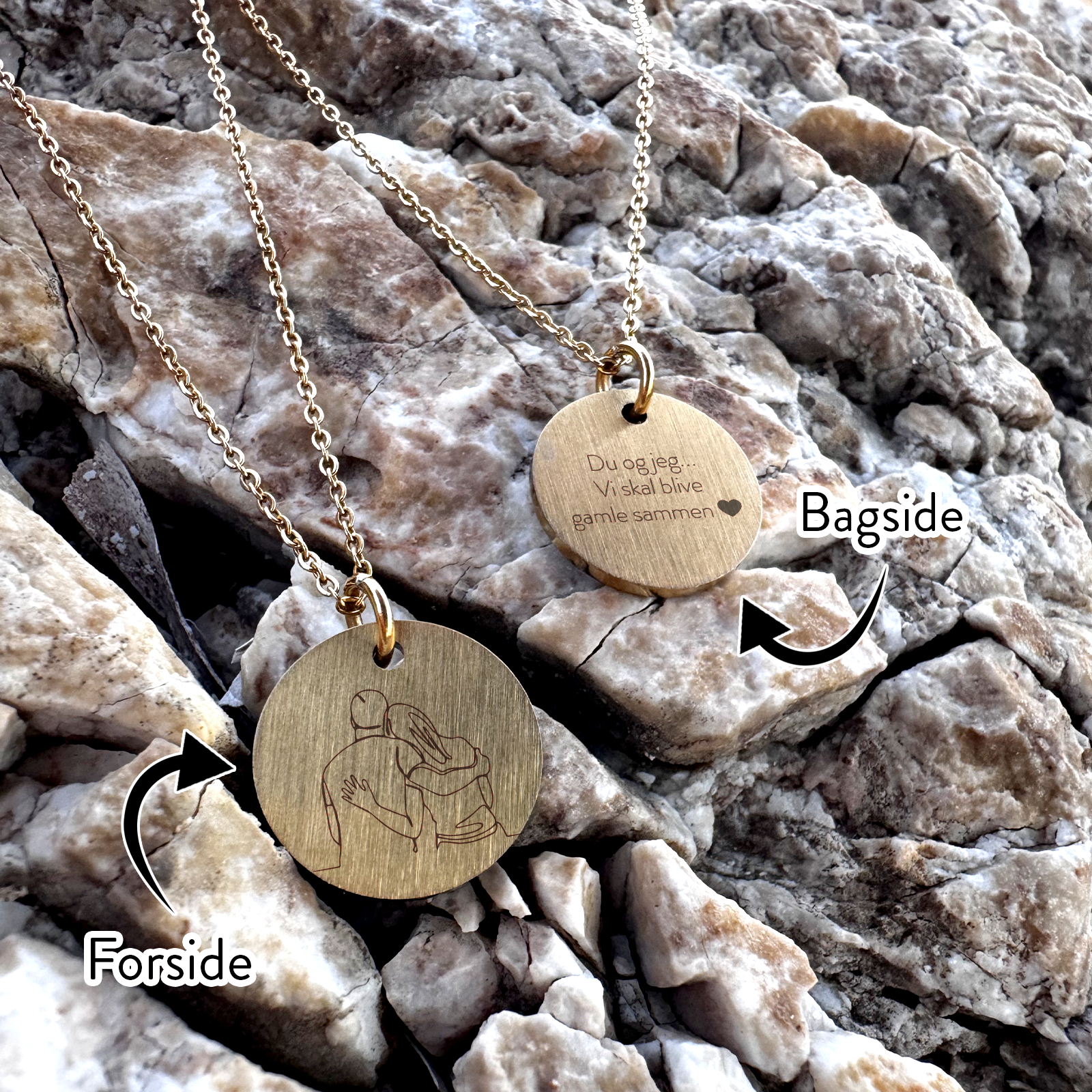 "Du og Jeg - Evig Kærlighed Halskæde"
