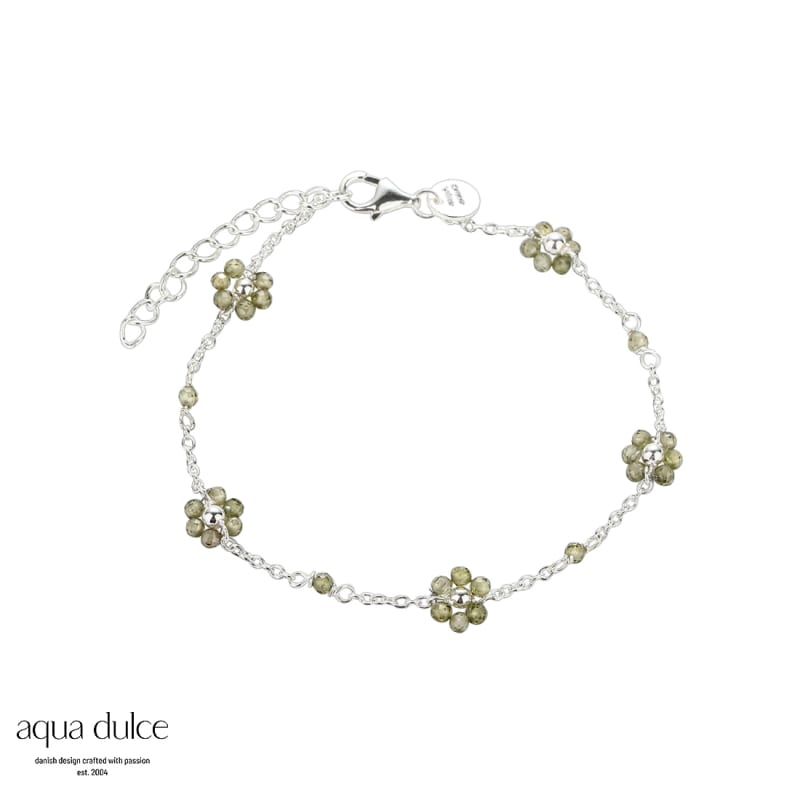Daisy Olive Armbånd i Sølv - Elegant Smykke med Blomster