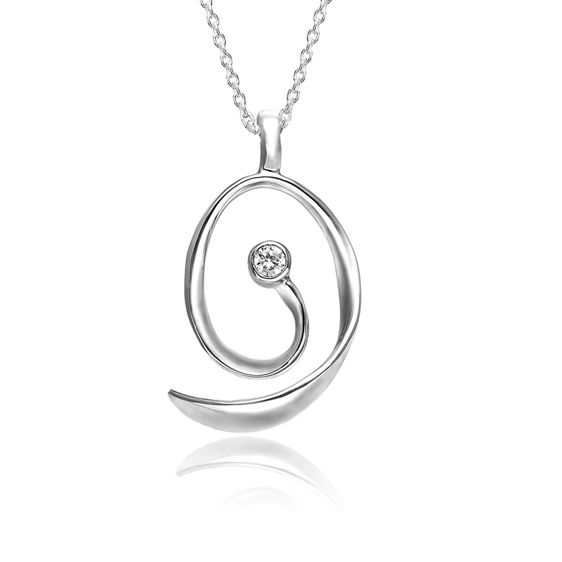 Vedhæng I Sølv Med Zirkonia