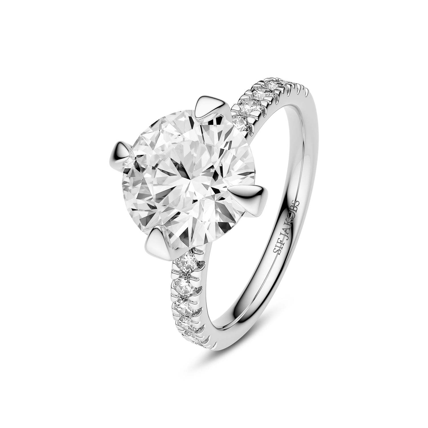 Ring Venice Solitaire Altro - 14 Kt Guld med Lab-diamanter