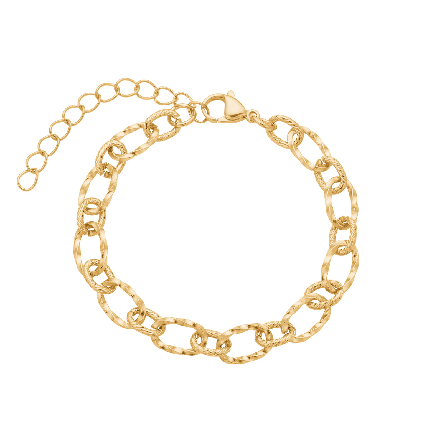 Armbånd I Forgyldt Stål