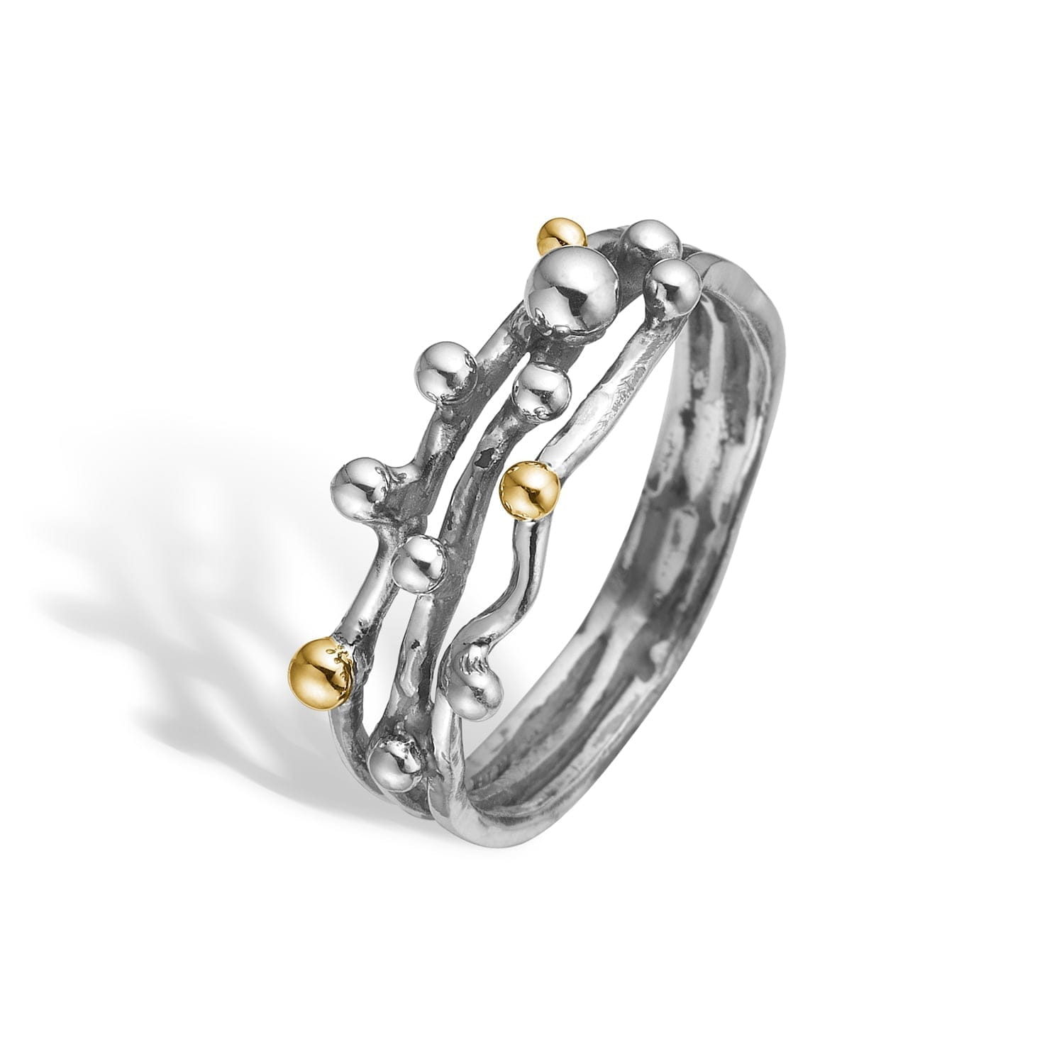 Urban Harlem Buds-3 Polished Ring - Unik Sølv Smykke