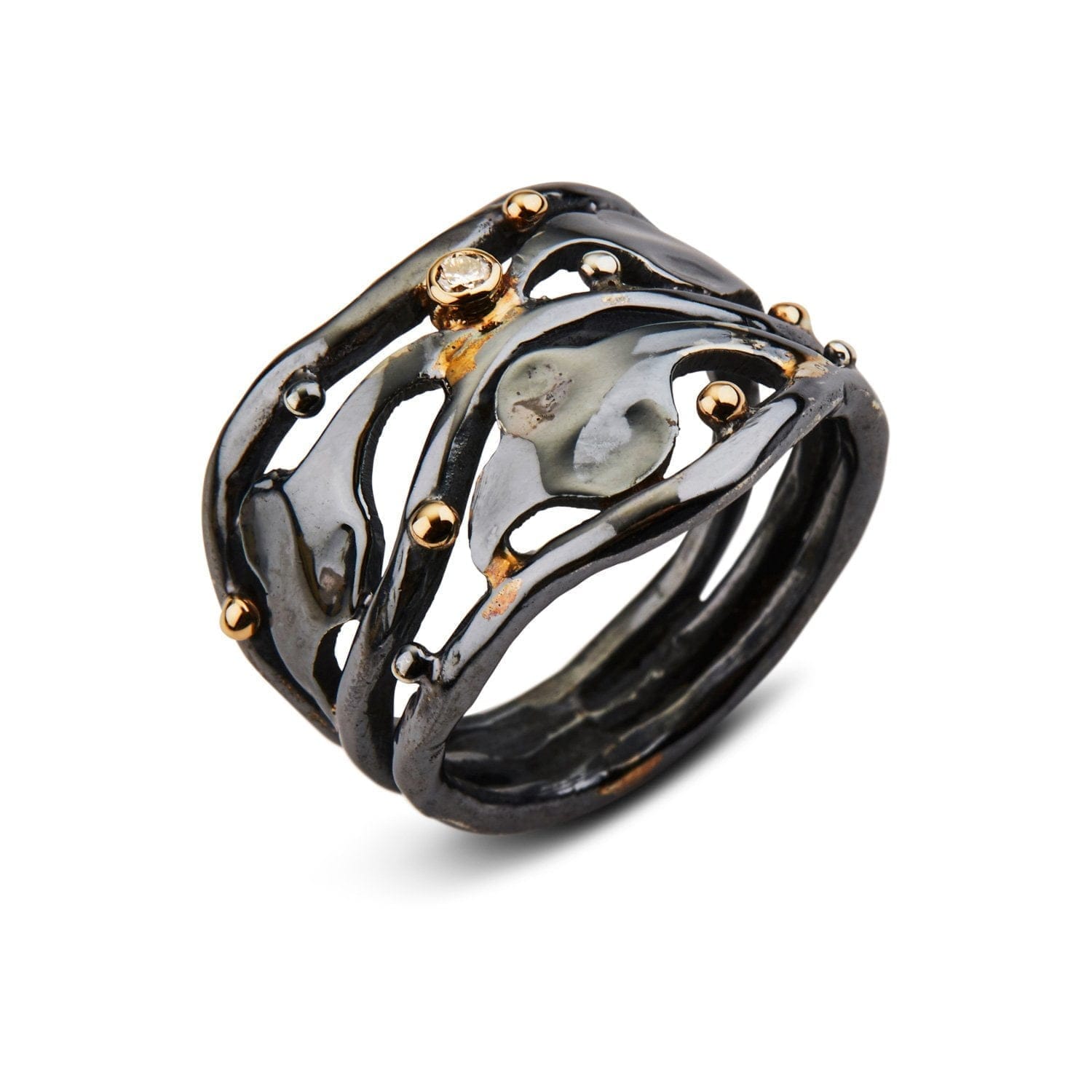 Ring Buckingham i Sølv med Diamant - Eksklusiv Design