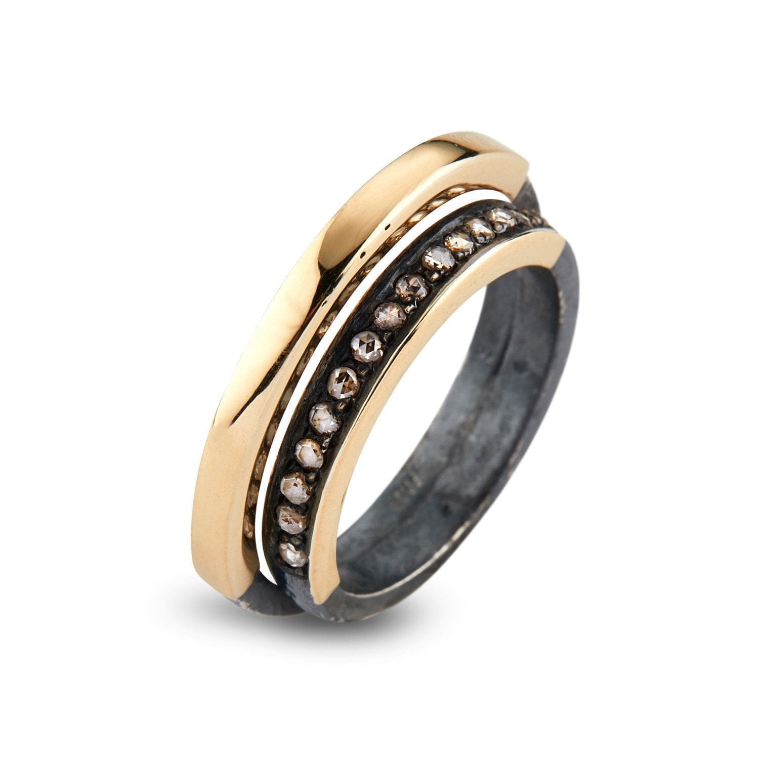 Ring Jacqueline i 14 Karat Guld med Diamanter - 52