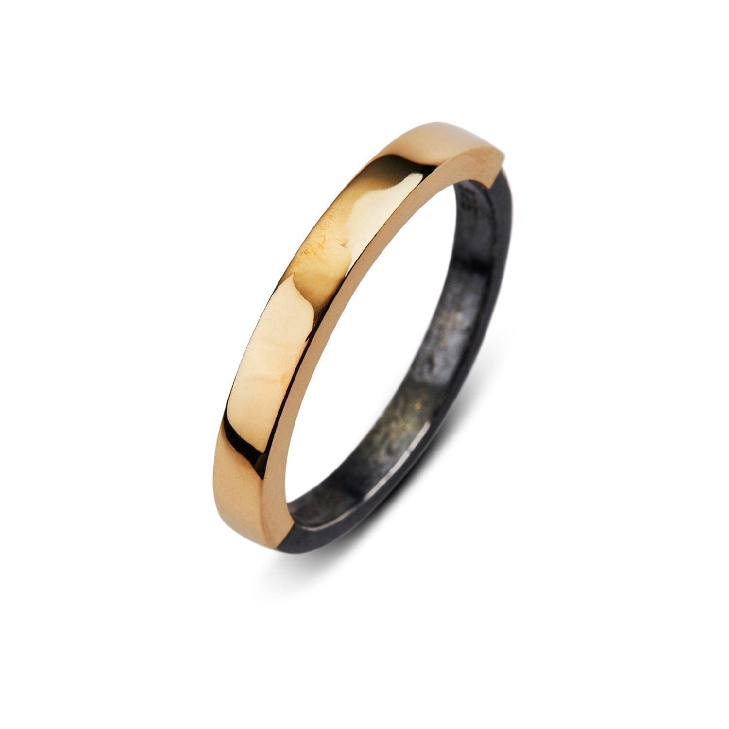 Ring Jackie Gold - Håndlavet sølvring med guld