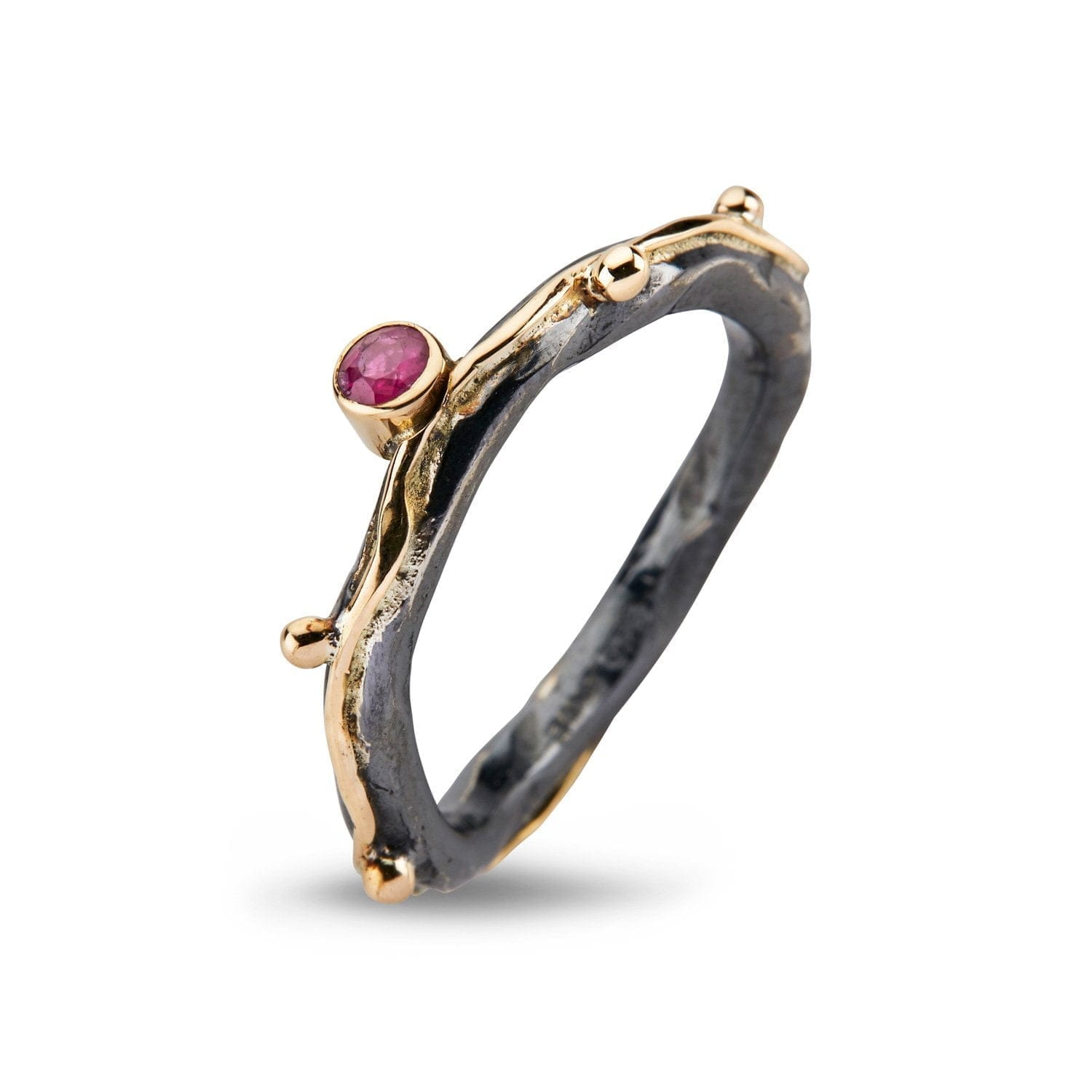 Ringen Zeus Single Ruby - Ikonisk med Rubin og Guld