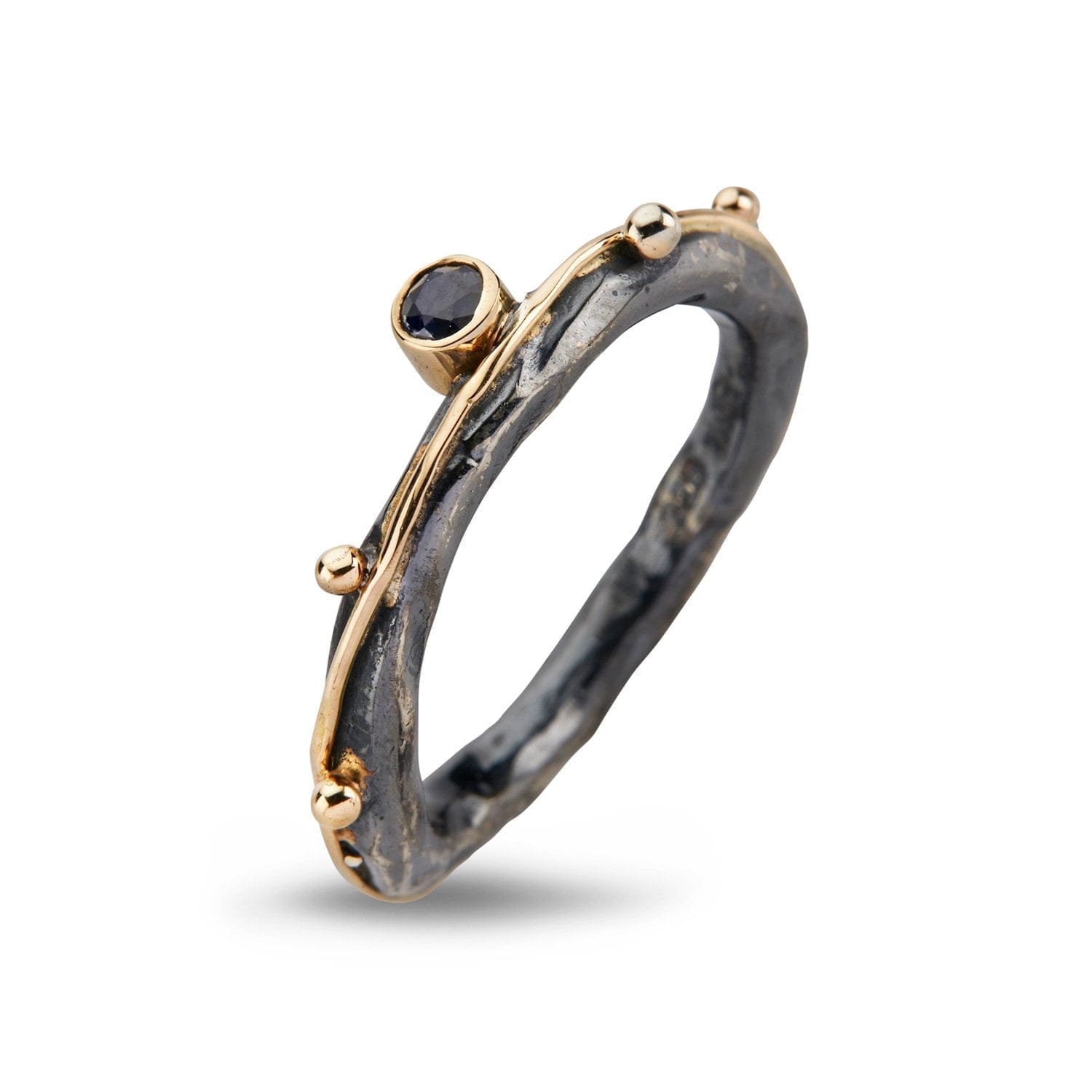 Zeus Single Sapphire Ring - Unik Sølvring med Karakter