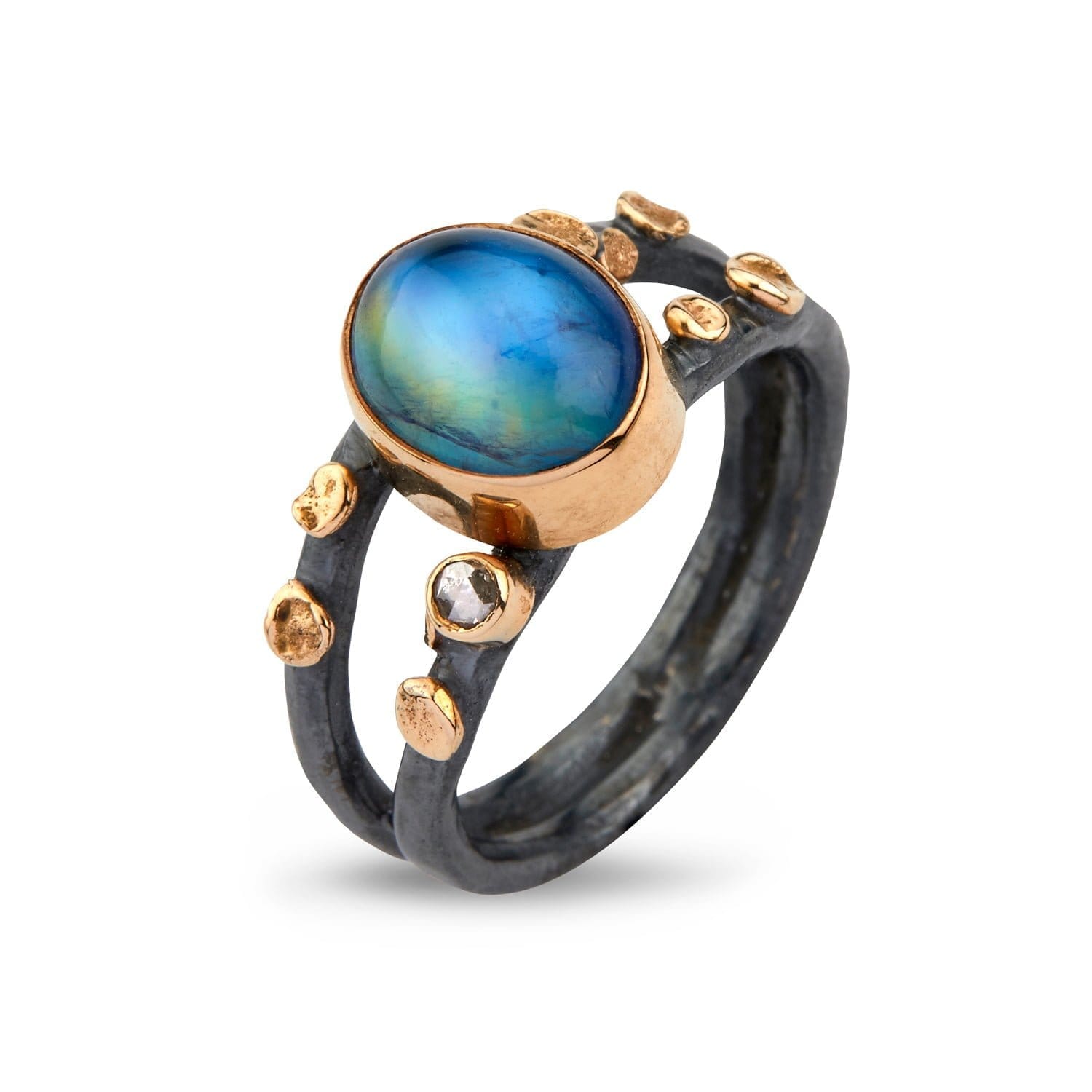 Ring Cara Rainbow Moon - Diamantring fra Bybirdie.dk