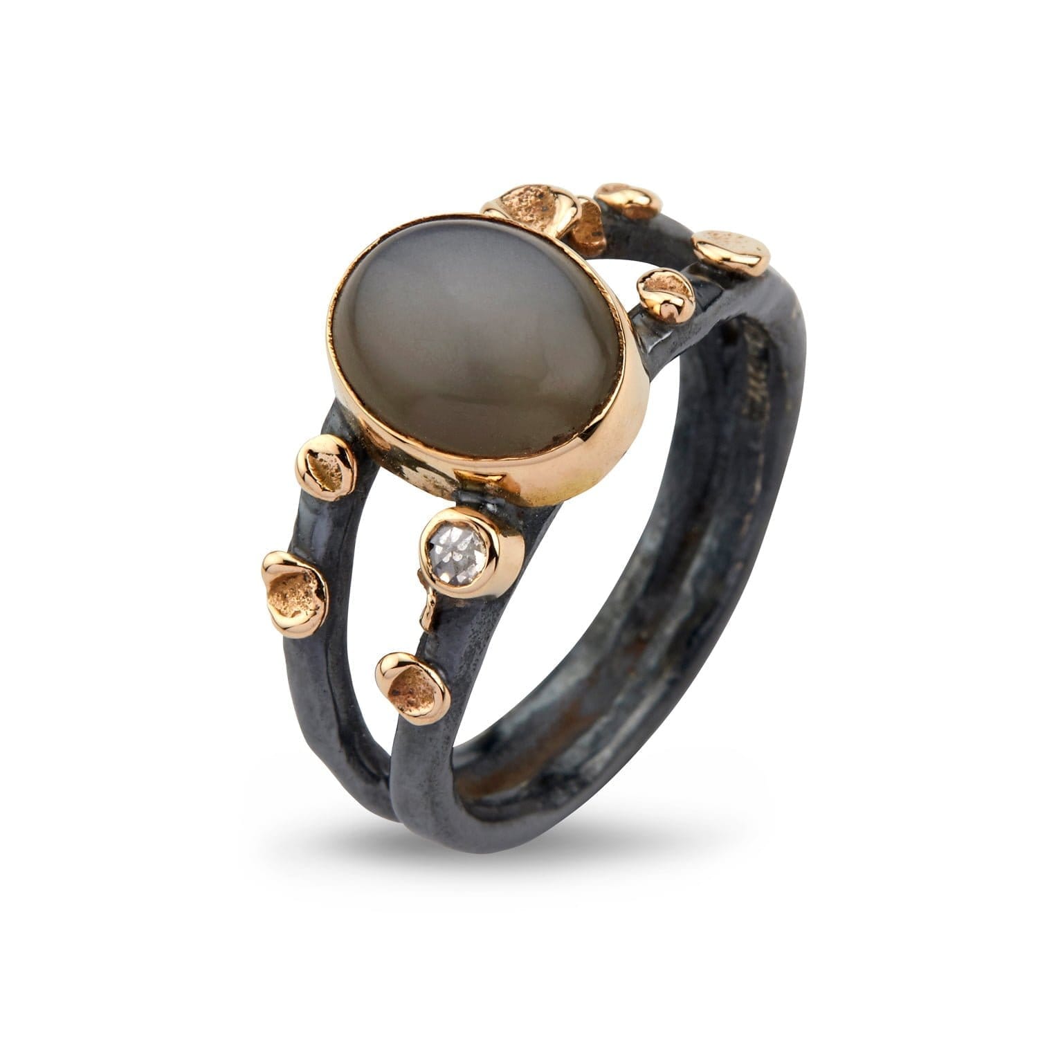 Ring Cara Grey Moon - Elegant Diamantring fra Bybirdie.dk