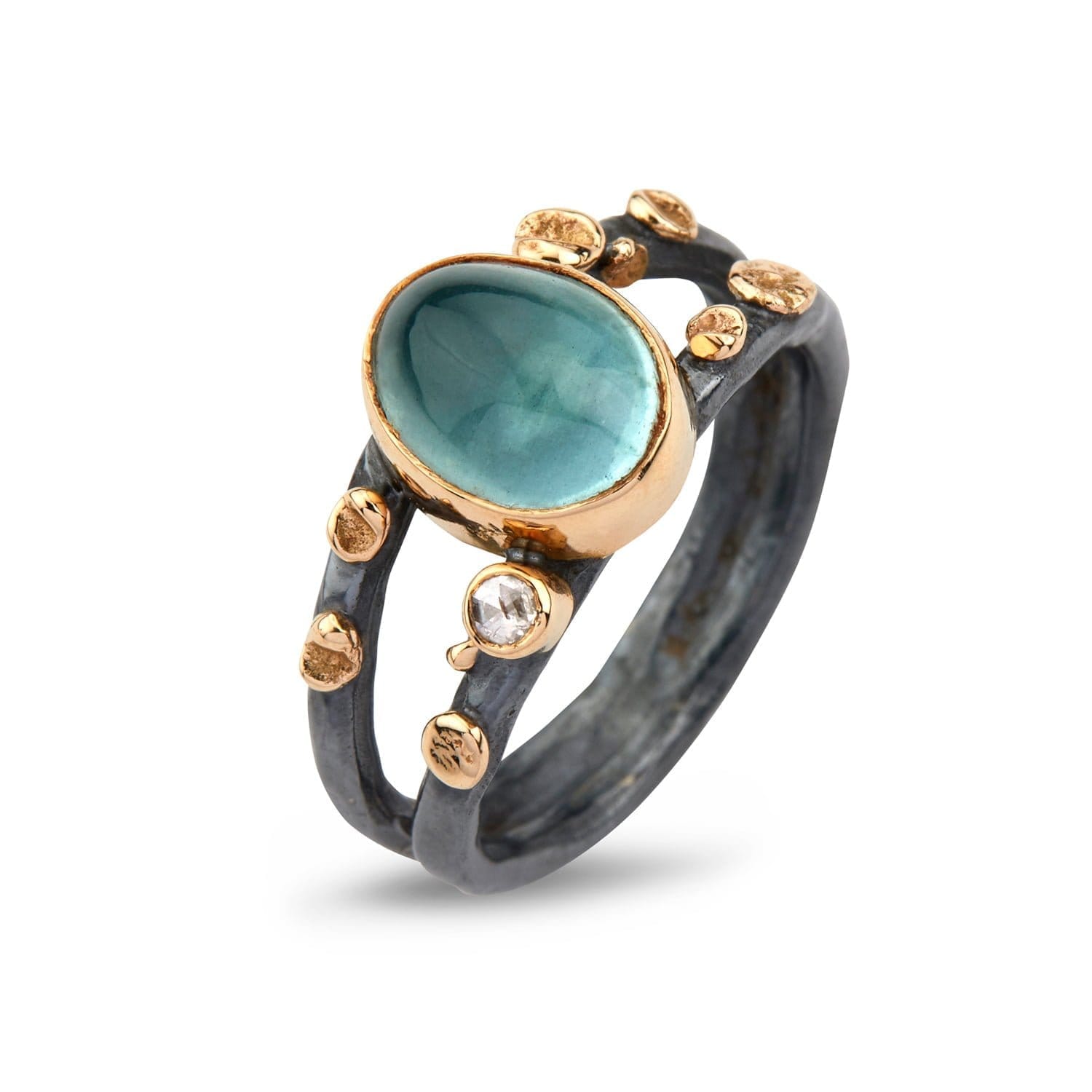 Ringen Cara Aquamarine - Eksklusiv Diamantring fra Bybirdie.dk