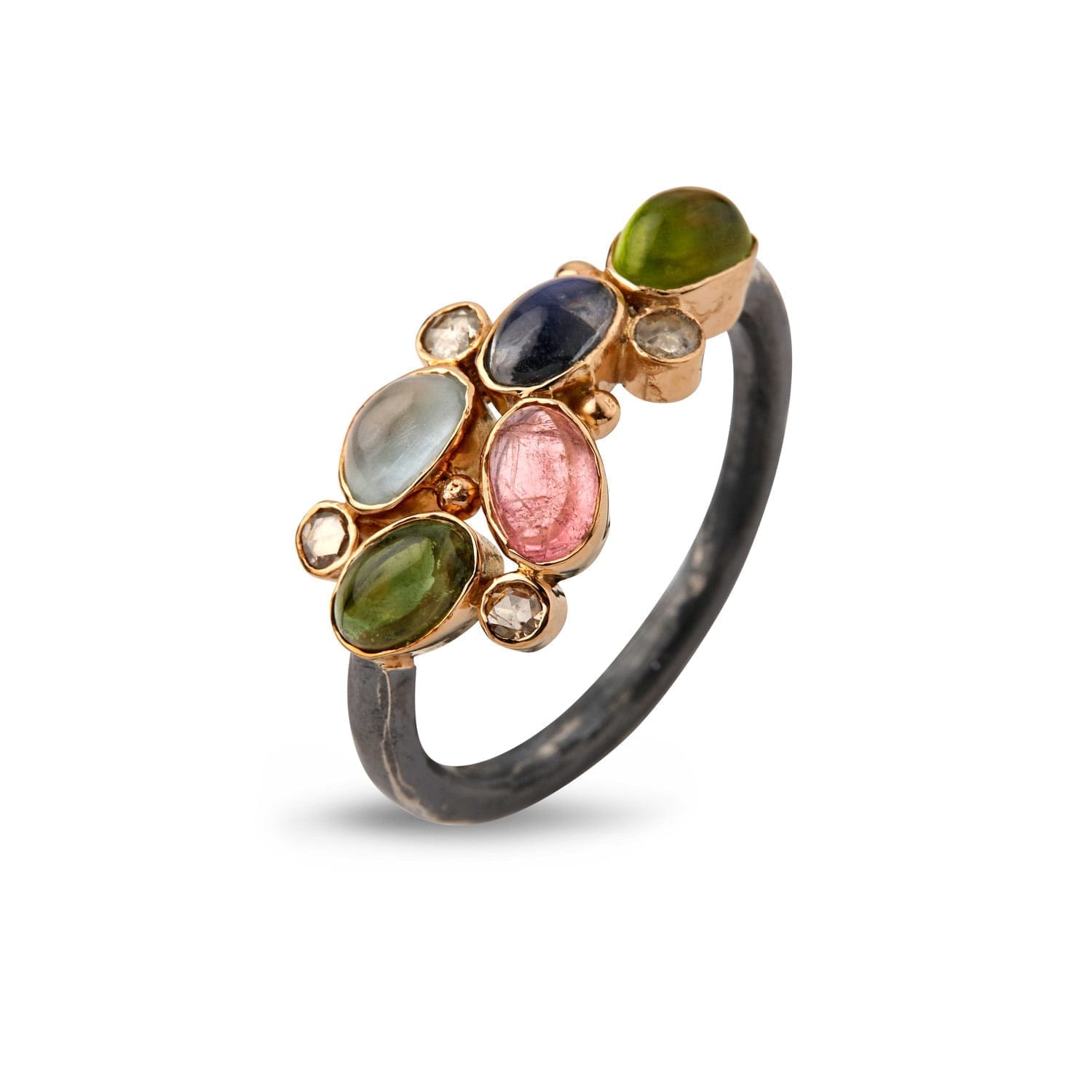 Ring Elisabeth Cabochon med ædelstene – Udsalg!