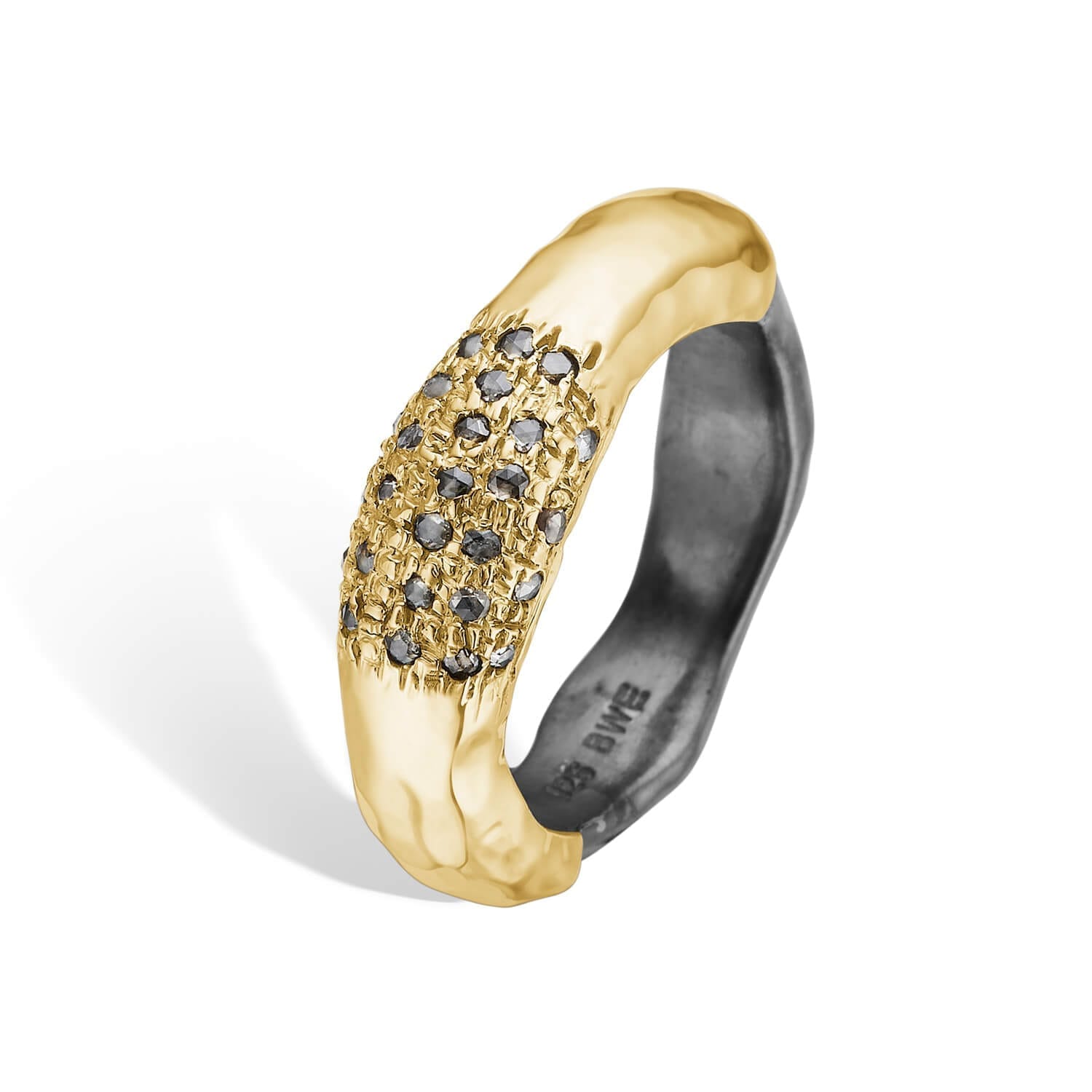 Ring Sacra Pav? - Guld ring med rosenklippede diamanter