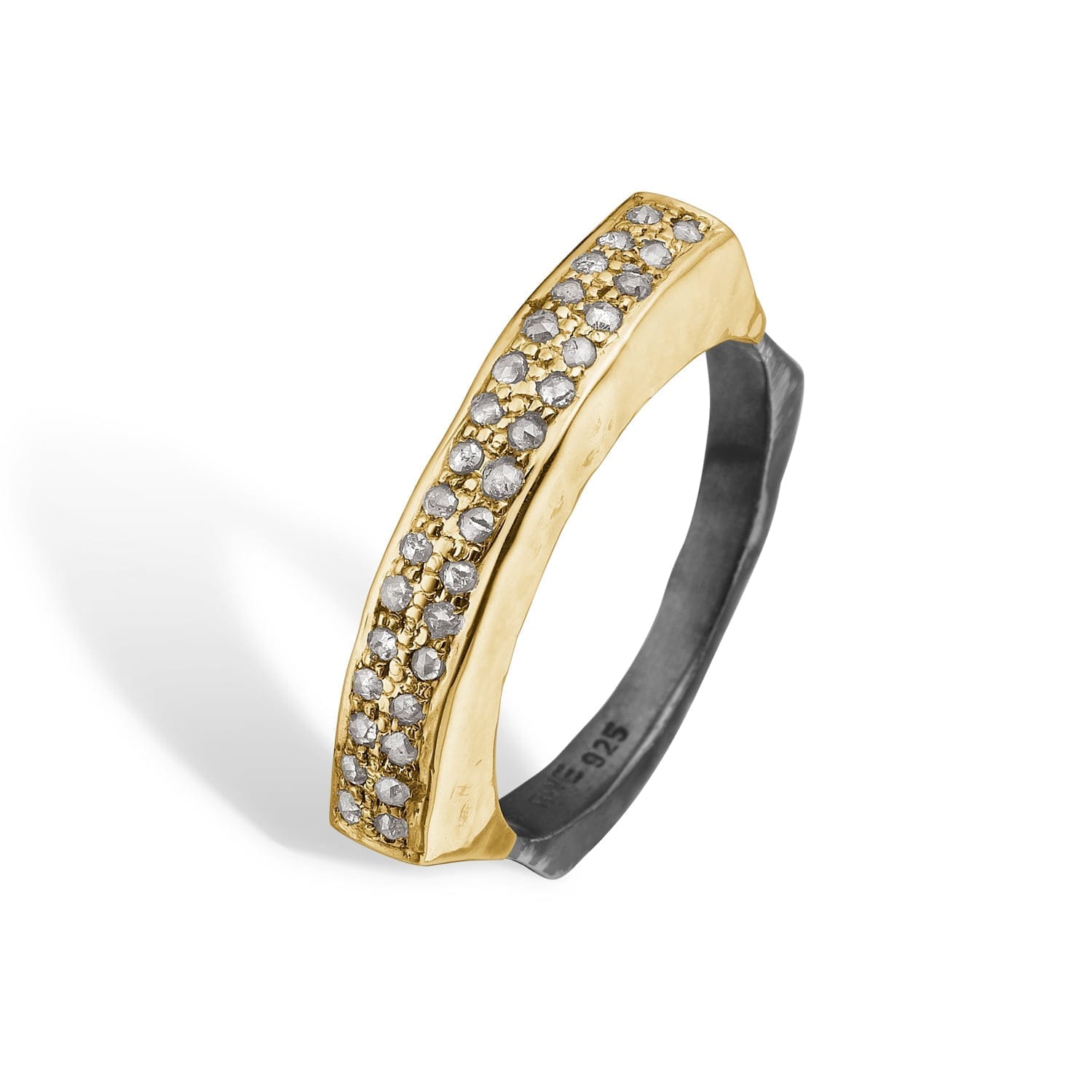 Manhattan Skyline Pavé Ring i Guld - Unikt Smykke