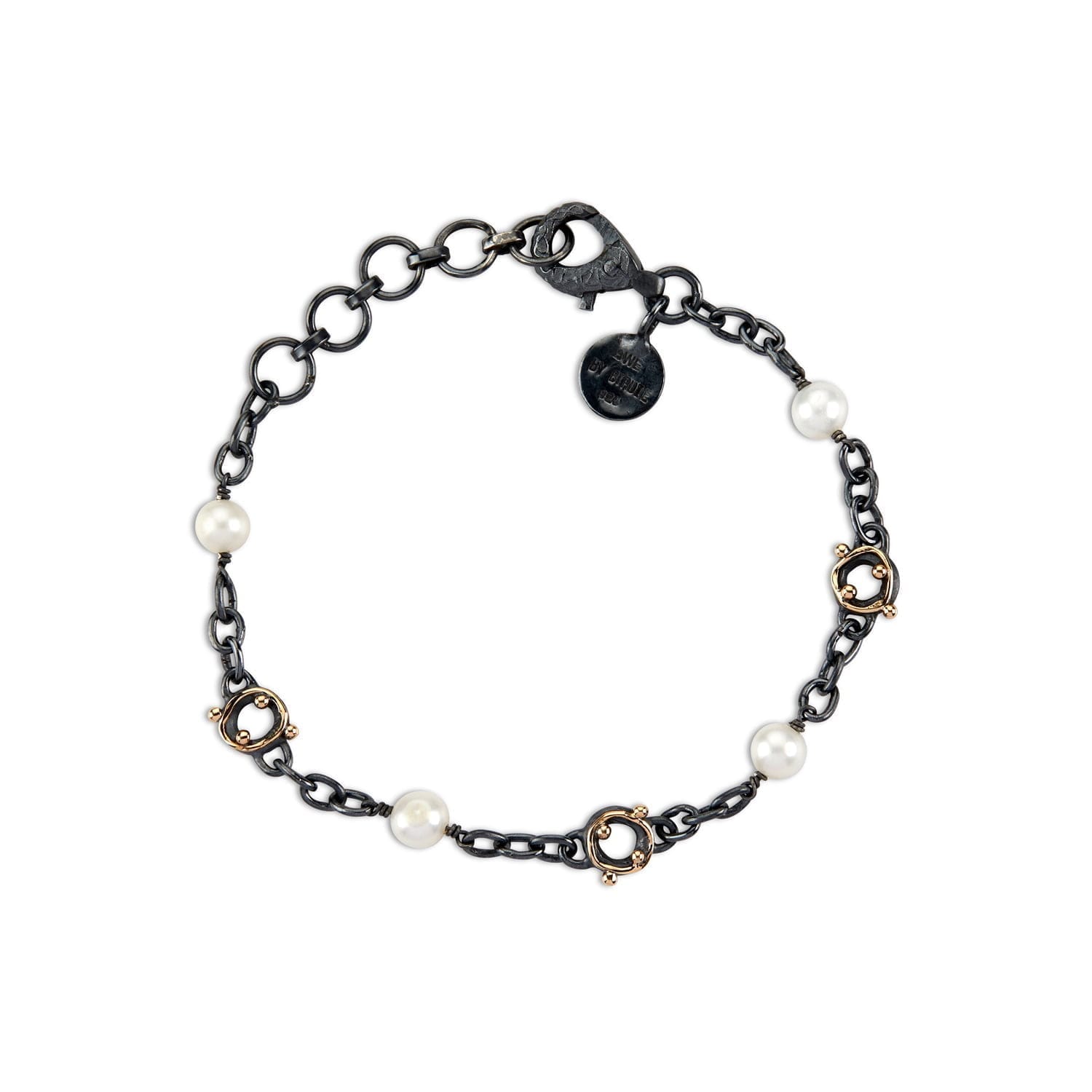 Zeus Perle Armbånd - Håndlavet Smykke med Guld Detaljer