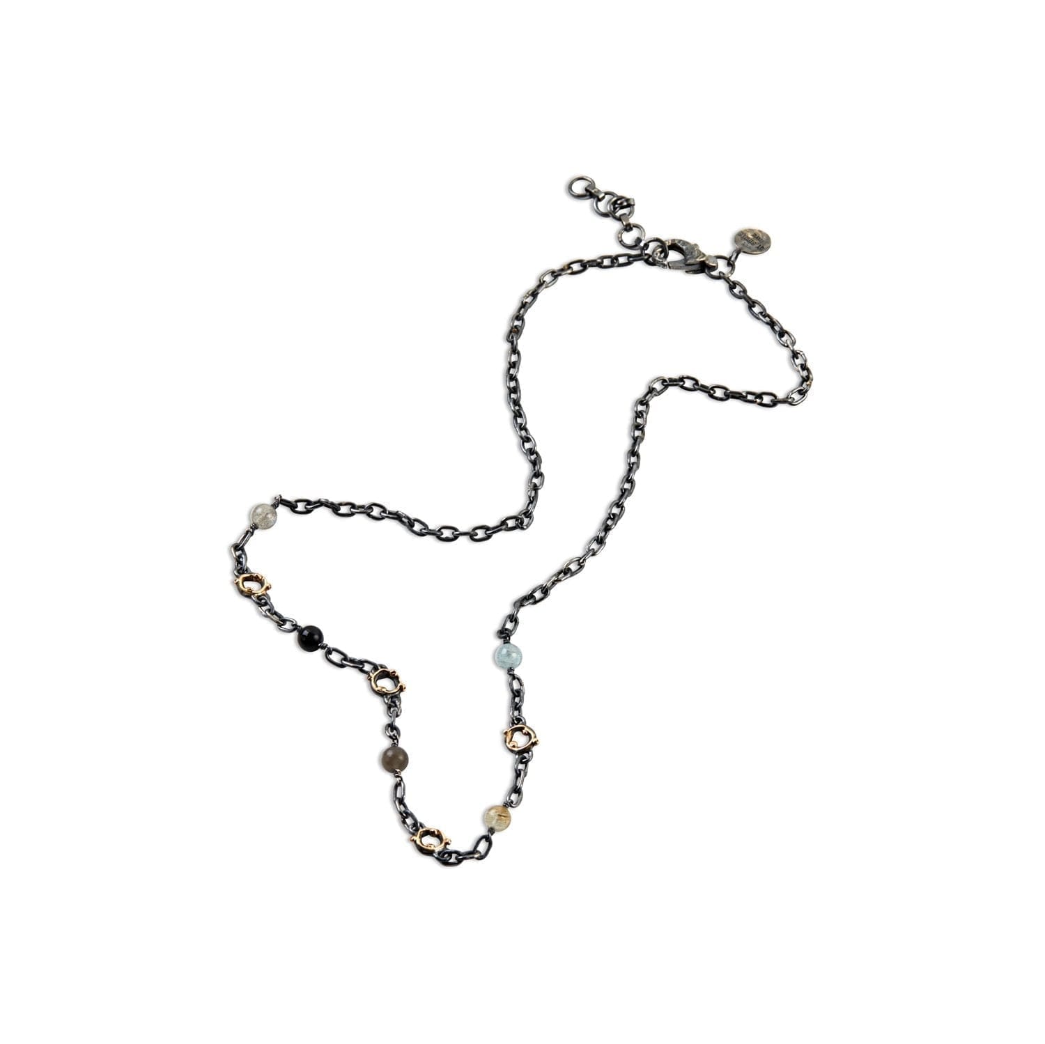 Zeus Natur Sten Halskæde - Rå Elegance i Naturens Farver