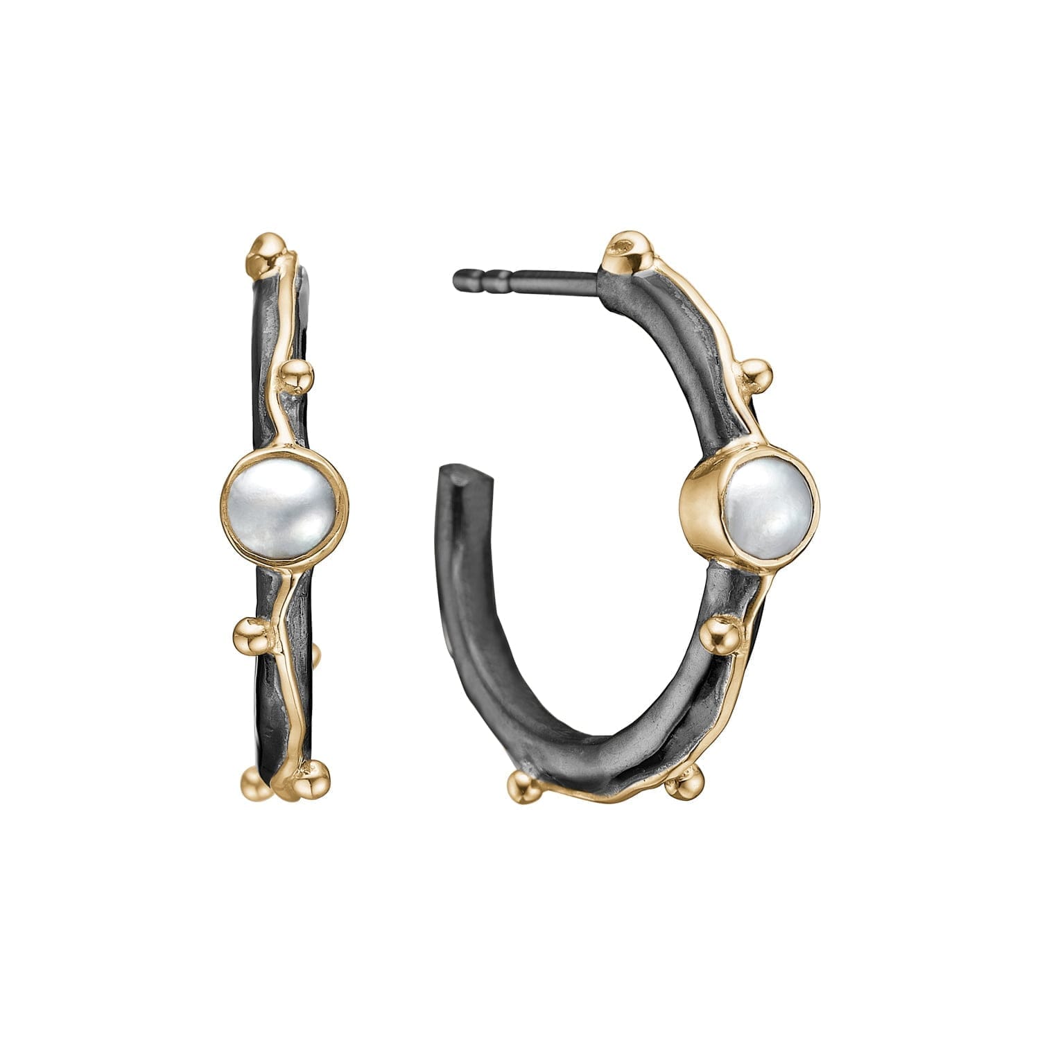 Zeus Perle Creol Øreringe - Elegance og Styrke