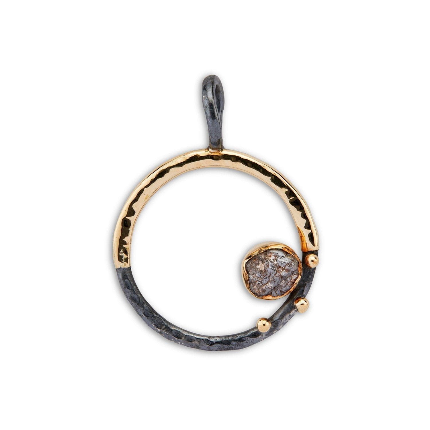 Victoria Raw Vedhæng i 925 sølv med rå diamant