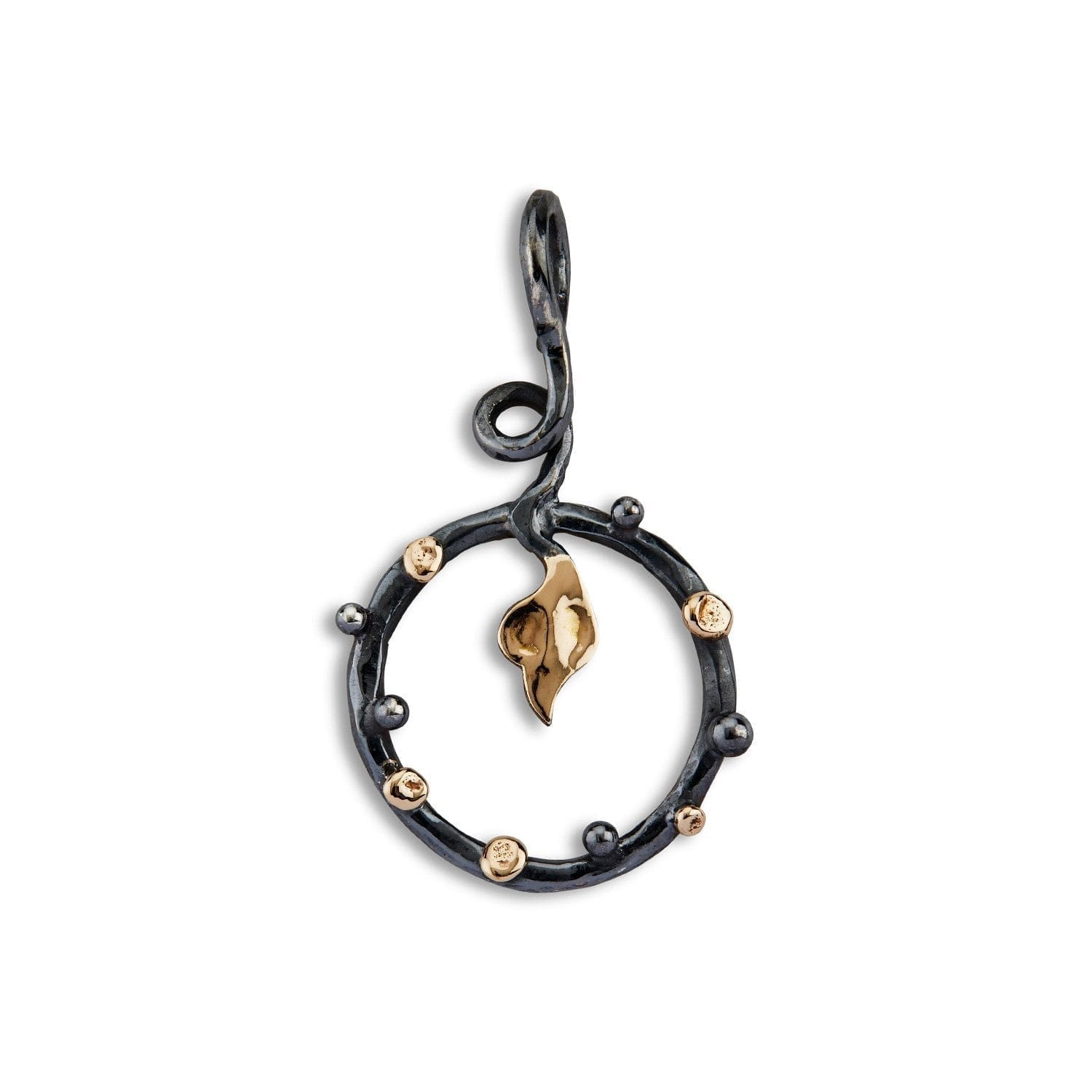 Windsor Sprout Circle Vedhæng i Sølv og Guld