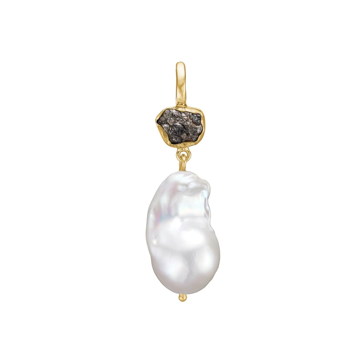 Barok Perle Vedhæng med Ru Diamant fra Bybirdie.dk