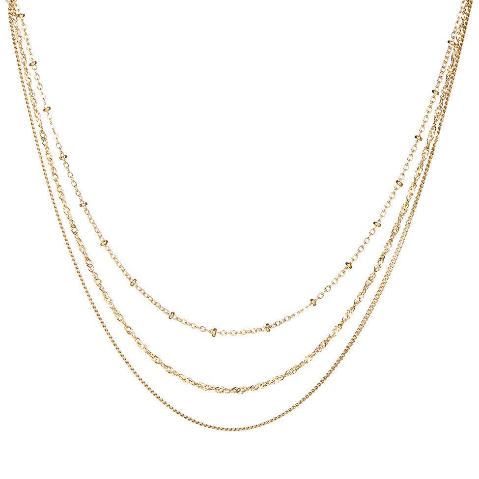 TriAnkel Ankelkæde - 18 Karat Guldbelagt Sølv Smykke