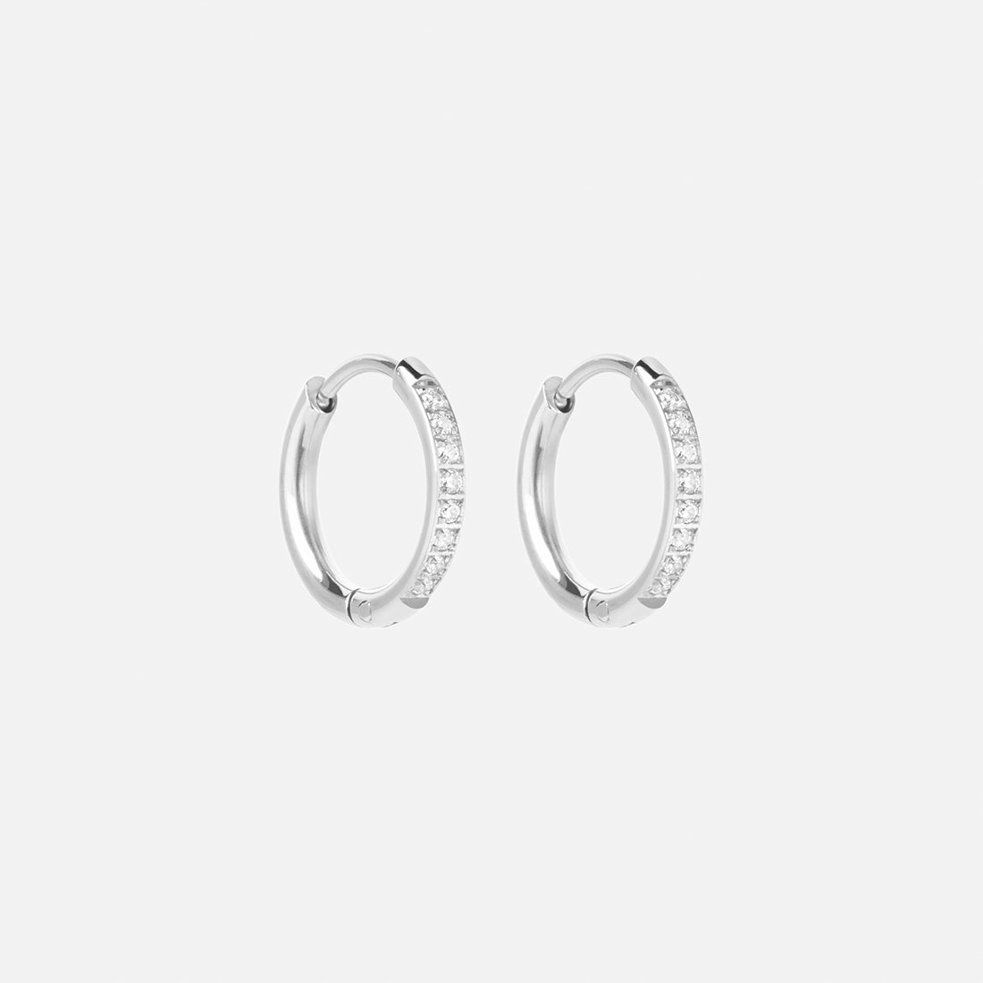 Zircon Øreringe i Sølvfarve - Elegance til Dit Look