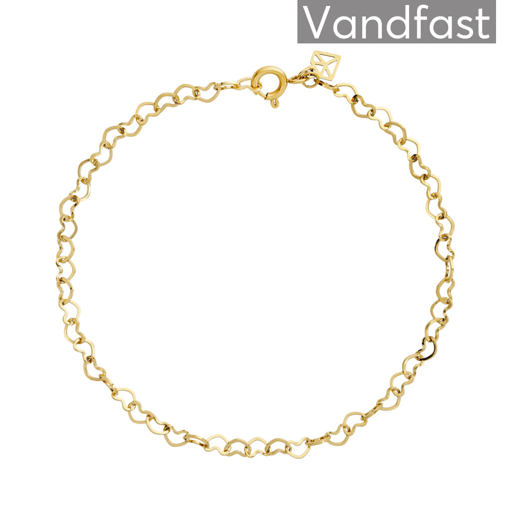 Annebrauner Hjertearmbånd 18k Guldbelagt - Eksklusiv Æske