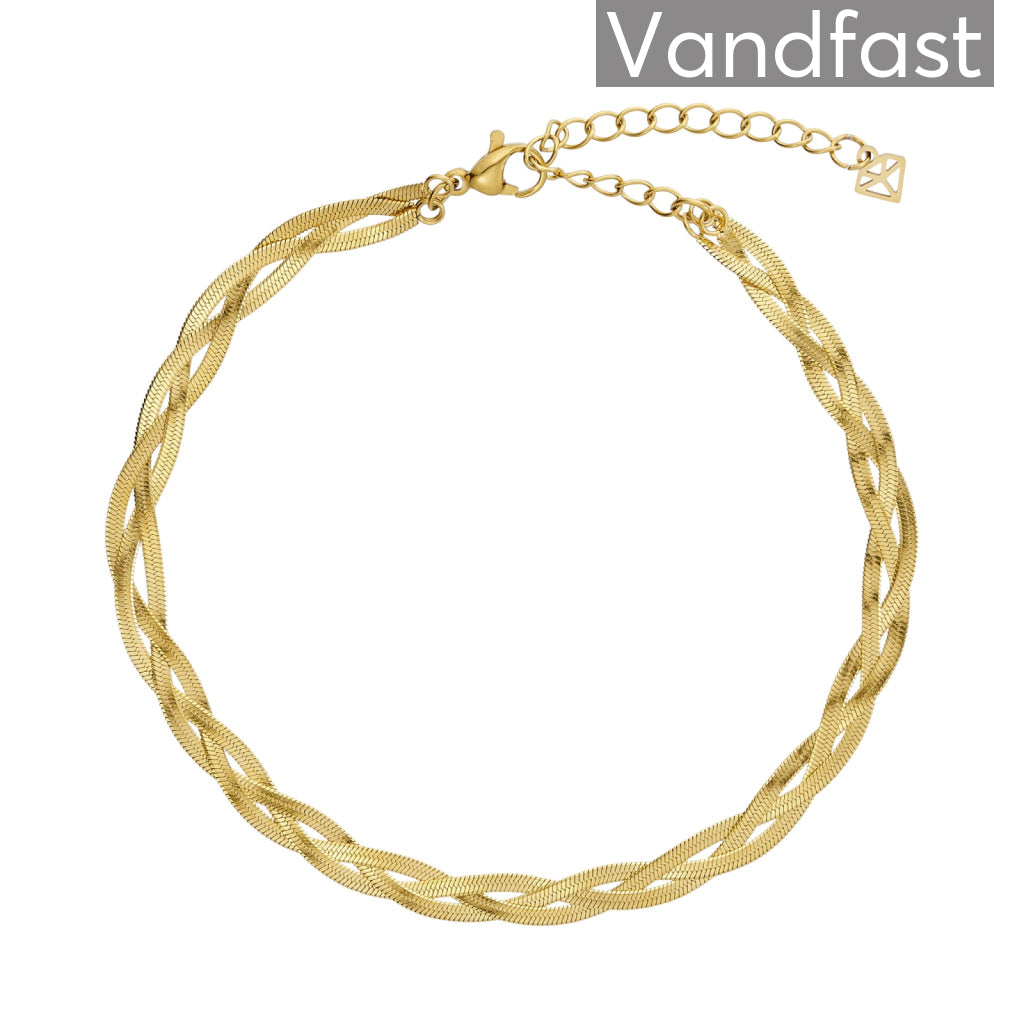 Annebrauner Triple Snake Ankelkæde 18k Guldbelagt - Eksklusiv!