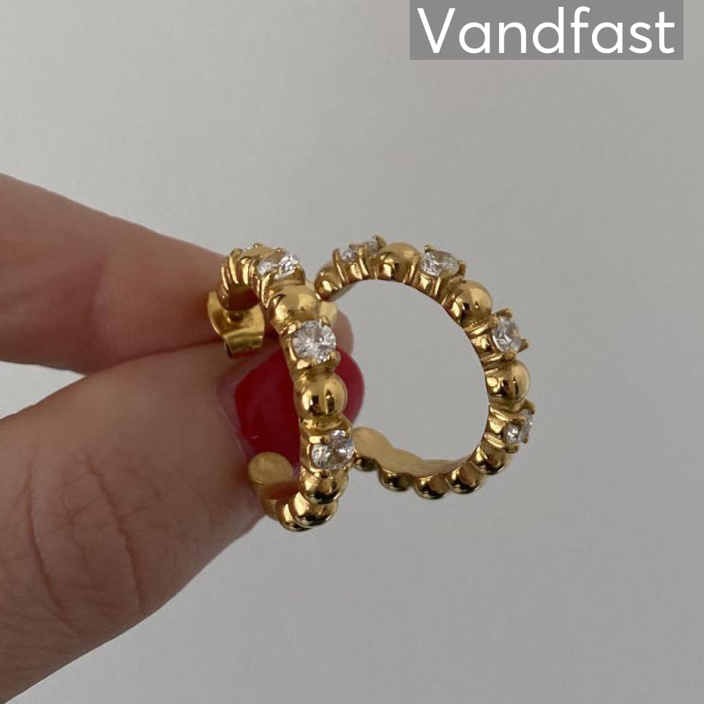 Annebrauner Verona øreringe med 18k guldbelægning