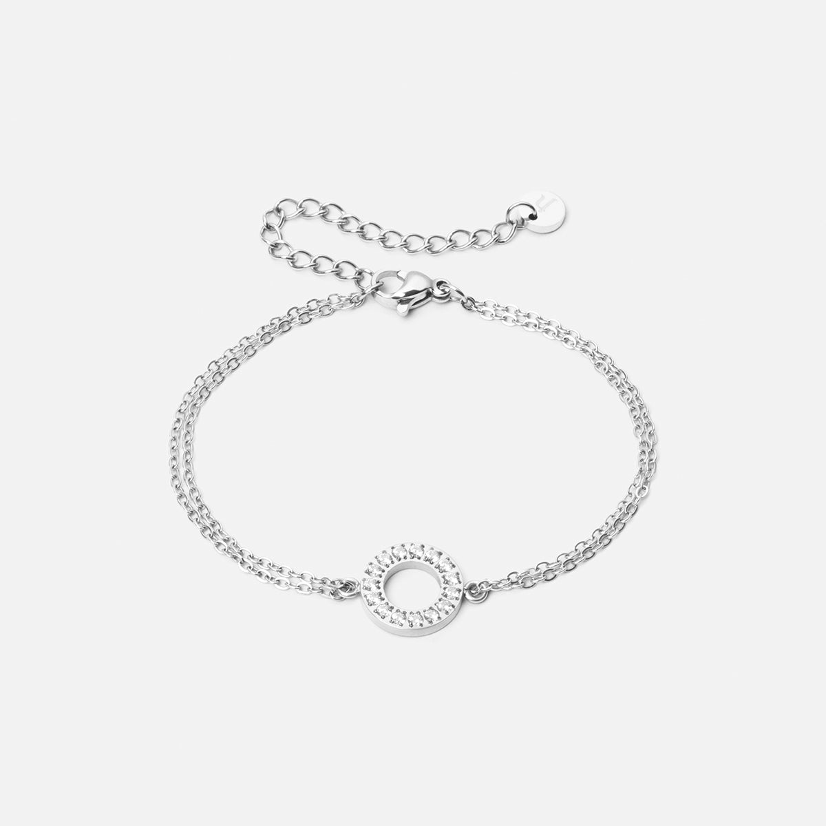 Circle Zirkon Armbånd i Sølv - Elegant Smykke Tilbud