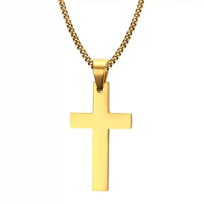 Aurelius Cross - Forgyldt Kors Halskæde Til Mænd