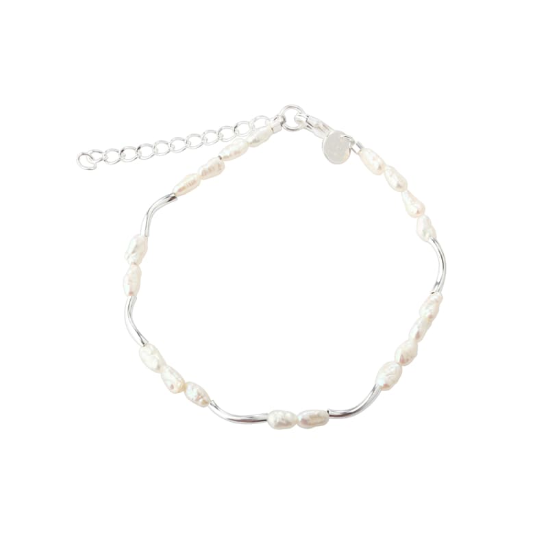 Alura White Bracelet   Silver