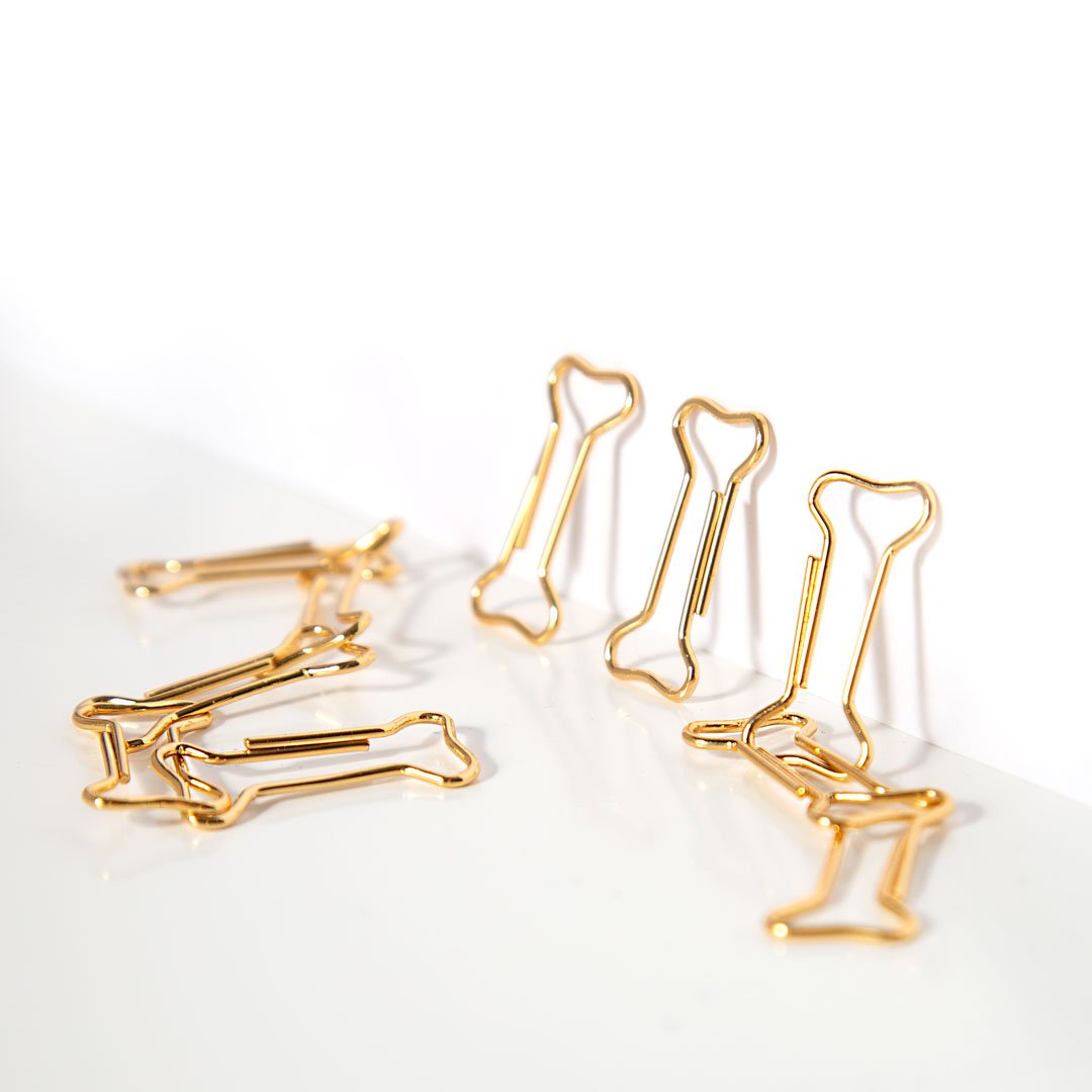 Hunde Kødbens Led - Funnybone - 18 Karat Forgyldning - Sælges Enkeltvis