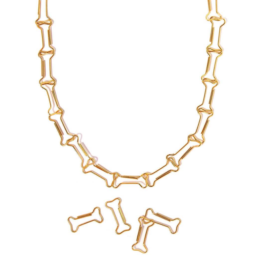Hunde Kødbens Halskæde - Funnybone - 18 Karat Forgyldning