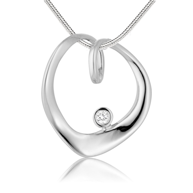 Vedhæng I Sølv Med Zirkonia