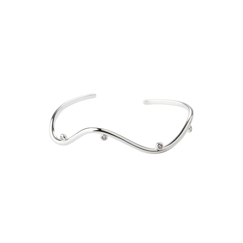 Wavy Bangle  Silver
